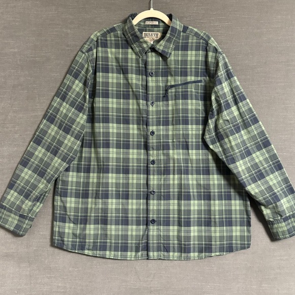 Other - Duluth Shirt XL Green Plaid Nylon Long Sleeve Untucked Outdoor‎ Work Hiking